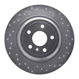 Dynamic Friction 2012-2018 Mercedes-Benz GLE300D Rear Right Drilled Silver Brake Rotor by Dynamic Friction Company 621-63143R