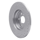 Dynamic Friction 2012-2018 Mercedes-Benz GLE300D Rear Right Drilled Silver Brake Rotor by Dynamic Friction Company 621-63143R