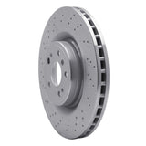 Dynamic Friction 2013-2019 Mercedes-Benz GL350 Front Left Drilled Silver Brake Rotor by Dynamic Friction Company 621-63146L