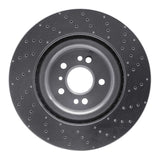 Dynamic Friction 2013-2019 Mercedes-Benz GL350 Front Left Drilled Silver Brake Rotor by Dynamic Friction Company 621-63146L