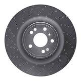 Dynamic Friction 2013-2019 Mercedes-Benz GL350 Front Left Drilled Silver Brake Rotor by Dynamic Friction Company 621-63146L