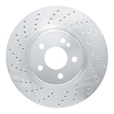 Dynamic Friction 2016-2021 Mercedes-Benz C43 AMG Rear Left Drilled Silver Brake Rotor by Dynamic Friction Company 621-63162L