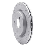 Dynamic Friction 2014-2019 Mercedes-Benz CLA250 Rear Left Drilled Silver Brake Rotor by Dynamic Friction Company 621-63163L