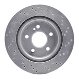 Dynamic Friction 2014-2019 Mercedes-Benz CLA250 Rear Left Drilled Silver Brake Rotor by Dynamic Friction Company 621-63163L