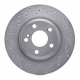 Dynamic Friction 2014-2019 Mercedes-Benz CLA250 Rear Left Drilled Silver Brake Rotor by Dynamic Friction Company 621-63163L