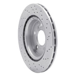Dynamic Friction 2014-2019 Mercedes-Benz CLA250 Rear Left Drilled Silver Brake Rotor by Dynamic Friction Company 621-63163L