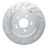 Dynamic Friction 2015-2021 Mercedes-Benz S400 (Canada & Mexico) Rear Left Drilled Silver Brake Rotor by Dynamic Friction Company 621-63165L