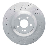 Dynamic Friction 2017-2021 Mercedes-Benz CLS450 Rear Left Drilled Silver Brake Rotor by Dynamic Friction Company 621-63166L