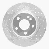 Dynamic Friction 2015-2021 Mercedes-Benz C200 (Mexico) Rear Left Drilled Silver Brake Rotor by Dynamic Friction Company 621-63173L