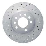 Dynamic Friction 1994-1996 Saab 900 Front Left Drilled Silver Brake Rotor by Dynamic Friction Company 621-65008L