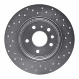 Dynamic Friction 1997-2008 Saab 900 Rear Left Drilled Silver Brake Rotor by Dynamic Friction Company 621-65010L