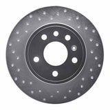 Dynamic Friction 1997-2008 Saab 900 Rear Left Drilled Silver Brake Rotor by Dynamic Friction Company 621-65010L