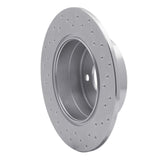 Dynamic Friction 1997-2008 Saab 900 Rear Left Drilled Silver Brake Rotor by Dynamic Friction Company 621-65010L