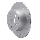 Dynamic Friction 1997-2008 Saab 900 Rear Right Drilled Silver Brake Rotor by Dynamic Friction Company 621-65010R