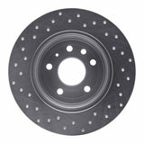 Dynamic Friction 1997-2008 Saab 900 Rear Right Drilled Silver Brake Rotor by Dynamic Friction Company 621-65010R