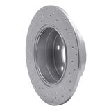Dynamic Friction 1997-2008 Saab 900 Rear Right Drilled Silver Brake Rotor by Dynamic Friction Company 621-65010R