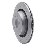Dynamic Friction 2002-2010 Saab 9-5 Rear Right Drilled Silver Brake Rotor by Dynamic Friction Company 621-65014R