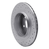 Dynamic Friction 2002-2010 Saab 9-5 Rear Right Drilled Silver Brake Rotor by Dynamic Friction Company 621-65014R