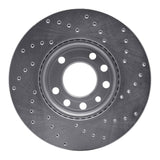 Dynamic Friction 2003-2011 Saab 9-3 Front Left Drilled Silver Brake Rotor by Dynamic Friction Company 621-65015L