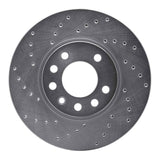 Dynamic Friction 2003-2011 Saab 9-3 Front Left Drilled Silver Brake Rotor by Dynamic Friction Company 621-65015L