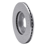 Dynamic Friction 2003-2011 Saab 9-3 Front Left Drilled Silver Brake Rotor by Dynamic Friction Company 621-65015L