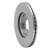 Dynamic Friction 2003-2011 Saab 9-3 Front Right Drilled Silver Brake Rotor by Dynamic Friction Company 621-65015R