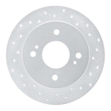 Dynamic Friction 1982-1988 Nissan 200SX Rear Right Drilled Silver Brake Rotor by Dynamic Friction Company 621-67012R