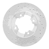 Dynamic Friction 1982-1986 Nissan Stanza Front Left Drilled Silver Brake Rotor by Dynamic Friction Company 621-67014L