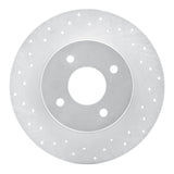 Dynamic Friction 1984-1985 Nissan 300ZX Rear Left Drilled Silver Brake Rotor by Dynamic Friction Company 621-67015L