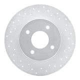 Dynamic Friction 1984-1985 Nissan 300ZX Rear Right Drilled Silver Brake Rotor by Dynamic Friction Company 621-67015R