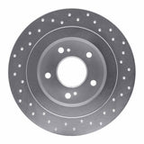 Dynamic Friction 1984-1988 Nissan 200SX Rear Left Drilled Silver Brake Rotor by Dynamic Friction Company 621-67018L