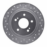 Dynamic Friction 1984-1988 Nissan 200SX Rear Left Drilled Silver Brake Rotor by Dynamic Friction Company 621-67018L