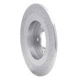 Dynamic Friction 1984-1988 Nissan 200SX Rear Left Drilled Silver Brake Rotor by Dynamic Friction Company 621-67018L