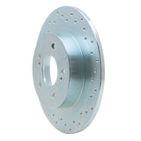 Dynamic Friction 1984-1988 Nissan 200SX Rear Right Drilled Silver Brake Rotor by Dynamic Friction Company 621-67018R