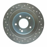 Dynamic Friction 1984-1988 Nissan 200SX Rear Right Drilled Silver Brake Rotor by Dynamic Friction Company 621-67018R