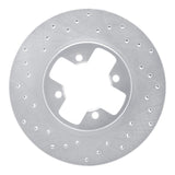 Dynamic Friction 1984-1985 Nissan 300ZX Front Left Drilled Silver Brake Rotor by Dynamic Friction Company 621-67023L
