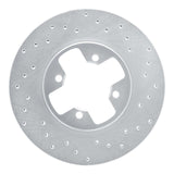 Dynamic Friction 1984-1985 Nissan 300ZX Front Right Drilled Silver Brake Rotor by Dynamic Friction Company 621-67023R
