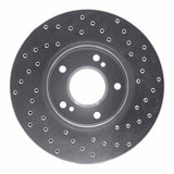 Dynamic Friction 1987-1989 Nissan 300ZX Turbo Front Left Drilled Silver Brake Rotor by Dynamic Friction Company 621-67025L