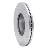 Dynamic Friction 1987-1989 Nissan 300ZX Turbo Front Left Drilled Silver Brake Rotor by Dynamic Friction Company 621-67025L
