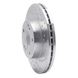 Dynamic Friction 1987-1989 Nissan 300ZX Turbo Front Right Drilled Silver Brake Rotor by Dynamic Friction Company 621-67025R