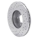 Dynamic Friction 1987-1989 Nissan 300ZX Turbo Front Right Drilled Silver Brake Rotor by Dynamic Friction Company 621-67025R