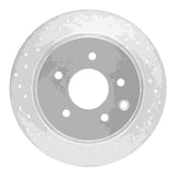 Dynamic Friction 2002-2021 Nissan Altima Rear Left Drilled Silver Brake Rotor by Dynamic Friction Company 621-67050L
