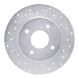 Dynamic Friction 2004-2006 Nissan Sentra Rear Left Drilled Silver Brake Rotor by Dynamic Friction Company 621-67053L