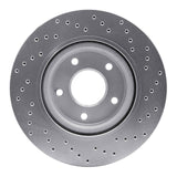 Dynamic Friction 2007-2013 Nissan Altima Front Left Drilled Silver Brake Rotor by Dynamic Friction Company 621-67057L