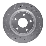 Dynamic Friction 2007-2013 Nissan Altima Front Left Drilled Silver Brake Rotor by Dynamic Friction Company 621-67057L
