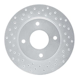 Dynamic Friction 2007-2017 Nissan Tiida (Mexico) Front Left Drilled Silver Brake Rotor by Dynamic Friction Company 621-67062L