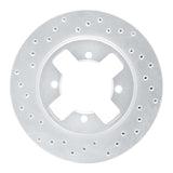Dynamic Friction 1984-1986 Nissan 300ZX Front Left Drilled Silver Brake Rotor by Dynamic Friction Company 621-67074L
