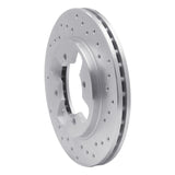 Dynamic Friction 1984-1986 Nissan 300ZX Front Right Drilled Silver Brake Rotor by Dynamic Friction Company 621-67074R