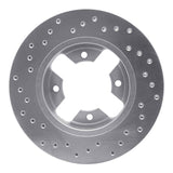Dynamic Friction 1984-1986 Nissan 300ZX Front Right Drilled Silver Brake Rotor by Dynamic Friction Company 621-67074R
