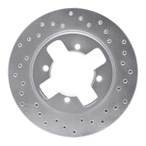 Dynamic Friction 1984-1986 Nissan 300ZX Front Right Drilled Silver Brake Rotor by Dynamic Friction Company 621-67074R